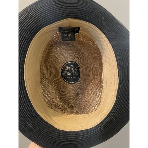 Bruno Capelo The Belvedere Straw Hat Tan/Dark‎ Brown Size Large main image 4